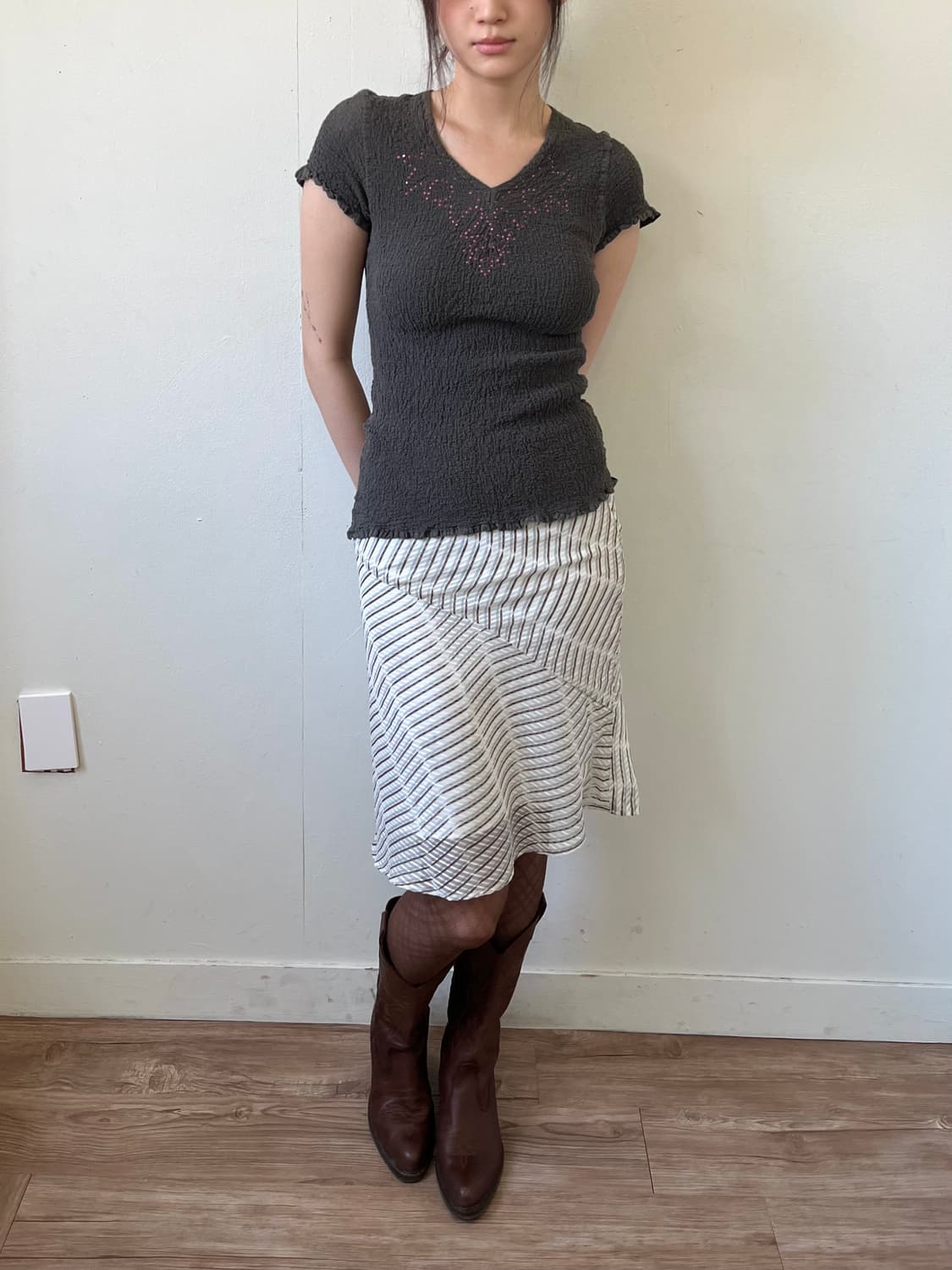 ME Issey Miyake 쭈글이 아트 탑 상품이미지8