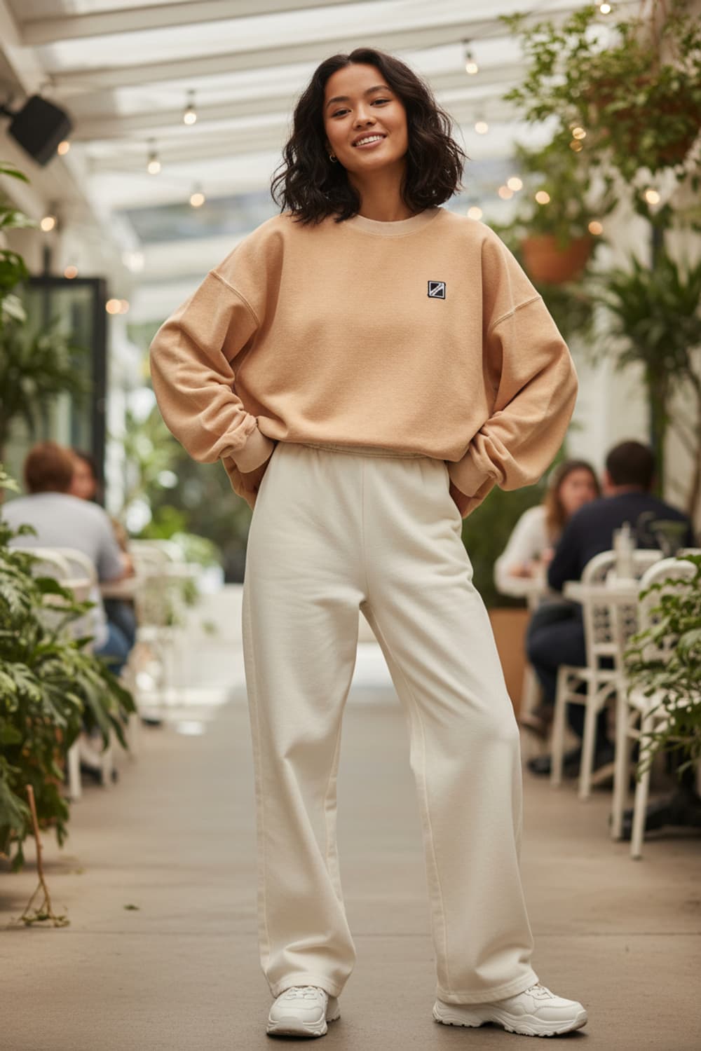 [XL] 웰던 WE11DONE 크롭 스웻셔츠 미니 로고 그래픽 맨투맨 상품이미지2