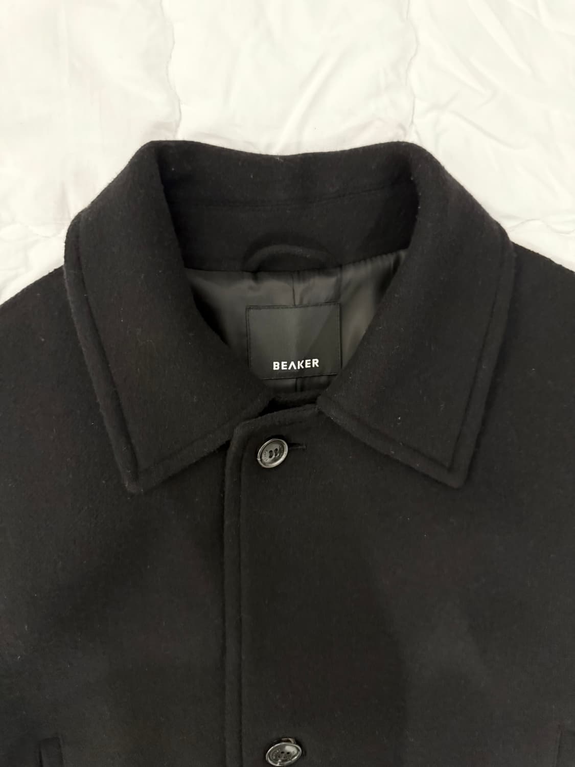 비이커 핸드메이드 발마칸 코트 블랙 상품이미지3