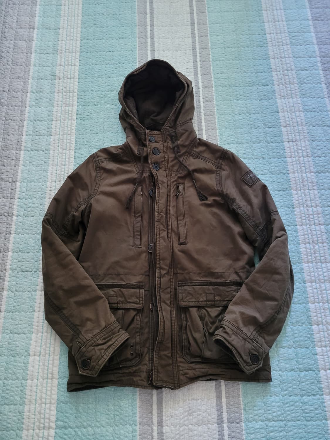 아베크롬비 Abercrombie 밀리터리 헤비왁스야상자켓 L 105사이즈 상품이미지1