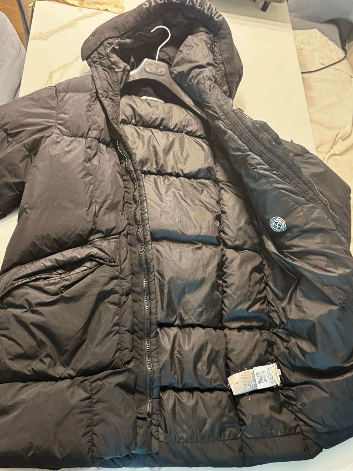 스톤아일랜드 크링클렙스 블랙 롱파카 size M 상품이미지5