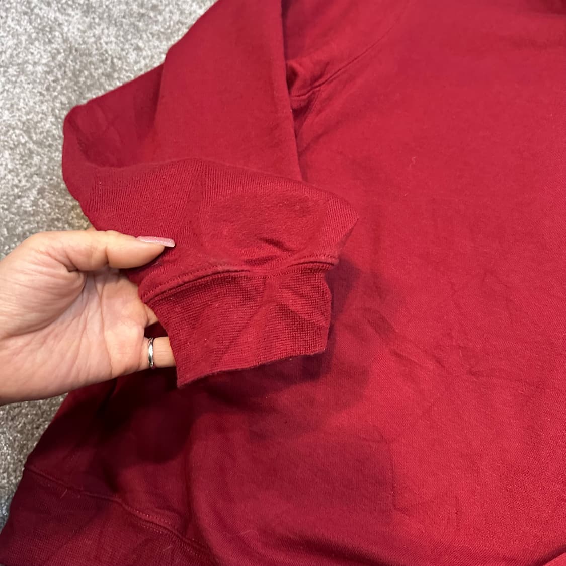 빈티지 USC 트로잔스 버건디 풀오버 후드티M 상품이미지8