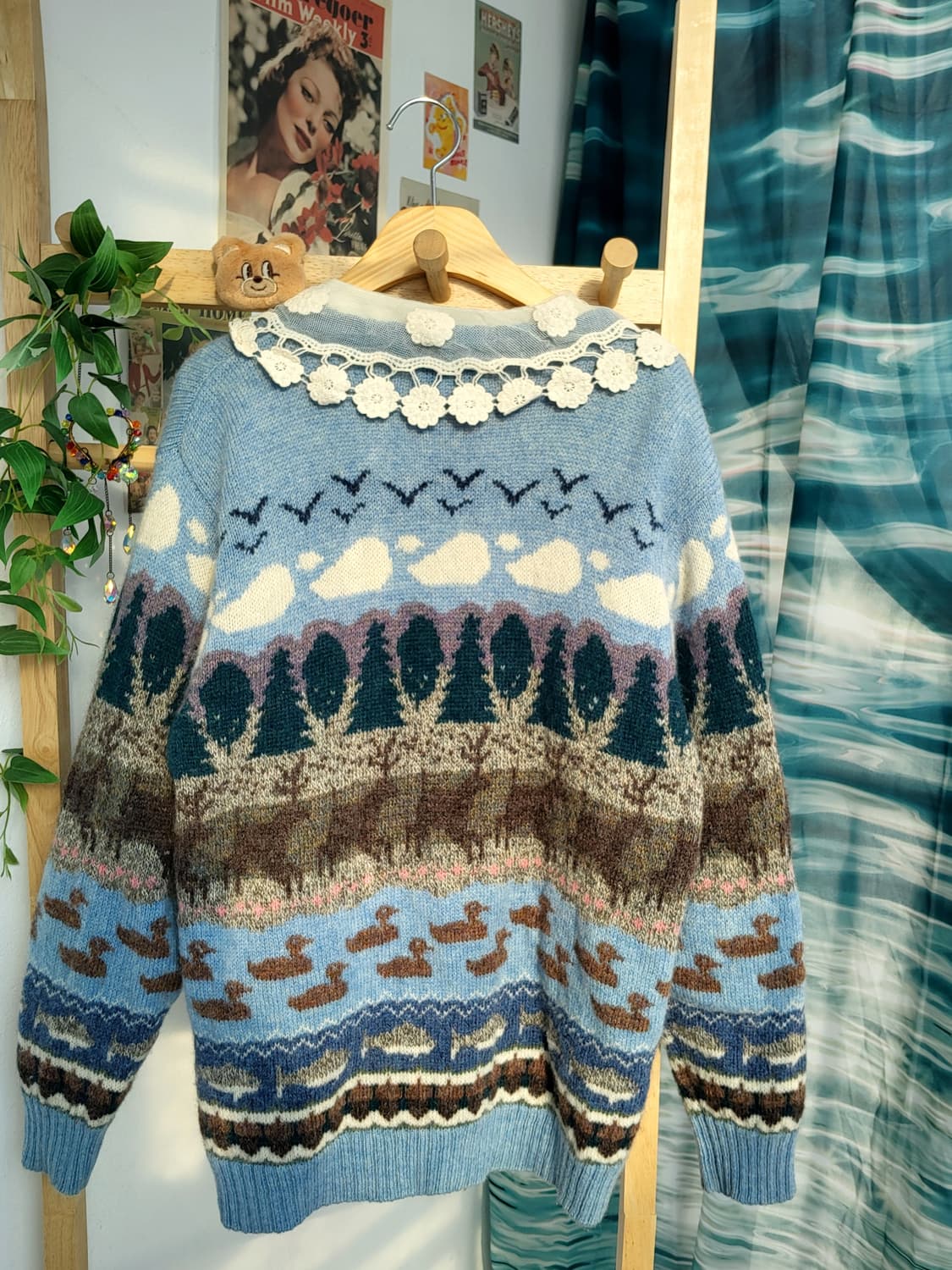 오비스 풍경을 담은 빈티지 니트 가디건 오르비스 상품이미지4