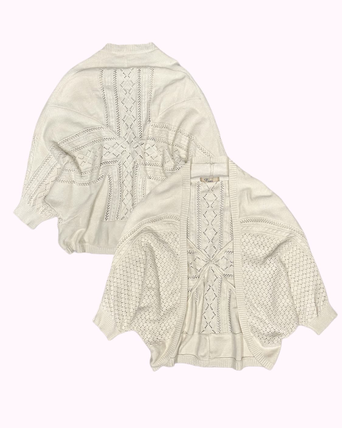 cross crochet ivory cardigan 상품이미지1