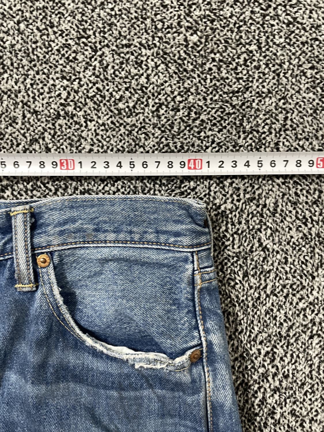  빈티지9. 리바이스 501 빈티지 데미지 워싱 데님팬츠 청바지 상품이미지5
