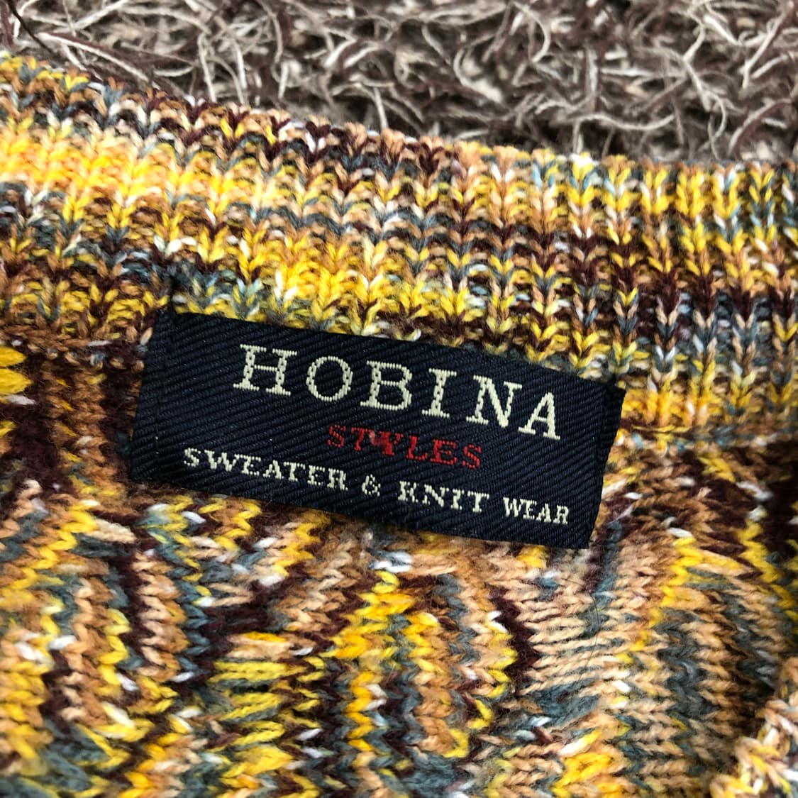 Hobina 멀티컬러 패턴 케이블 니트 상품이미지3