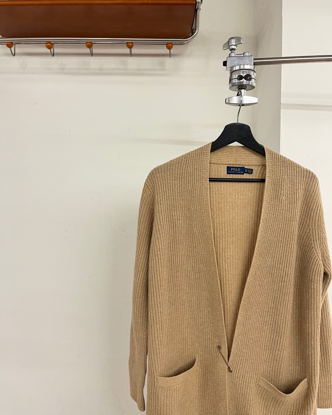 폴로 랄프로렌 베이지 립드 니트 가디건 상품이미지3