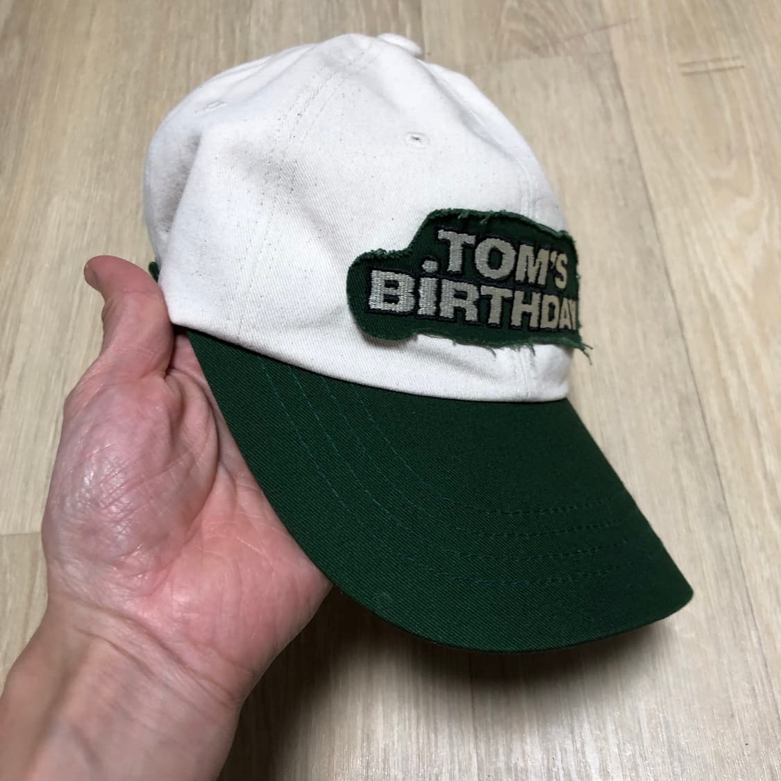 (ONE SIZE) 새상품 톰스 벌스데이 톰스 캡 믹스 그린 볼캡 모자 상품이미지3