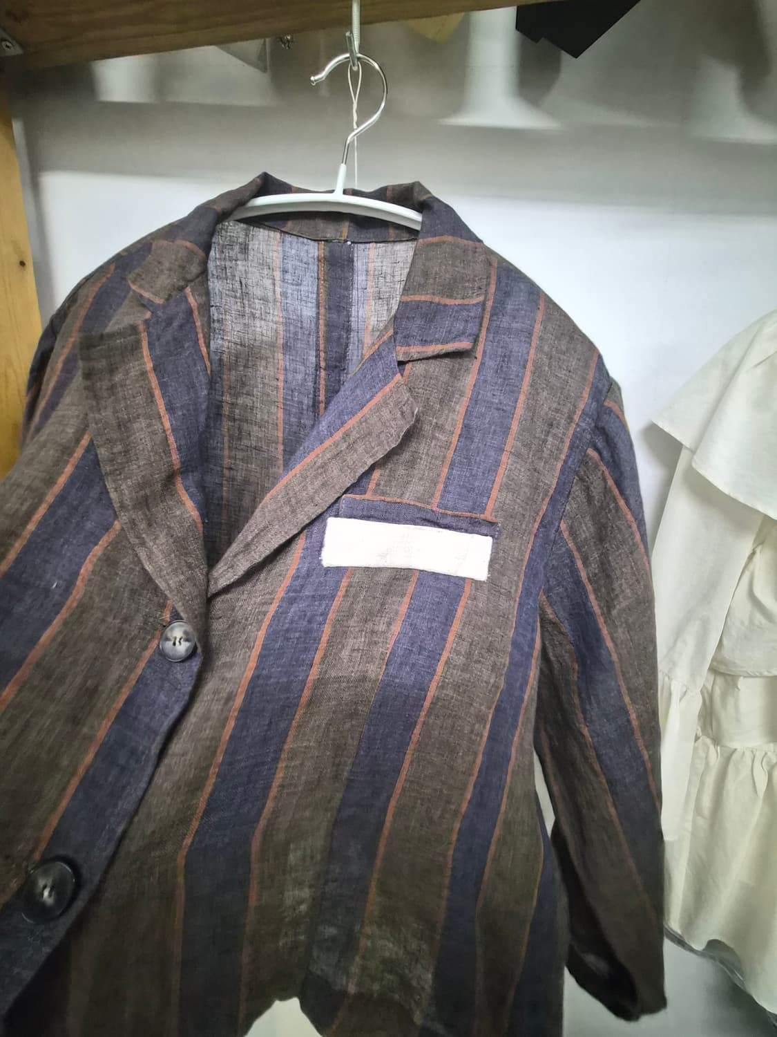 편집샾 루즈핏 린넨자켓. 도나카란 린넨배기팬츠 상품이미지3