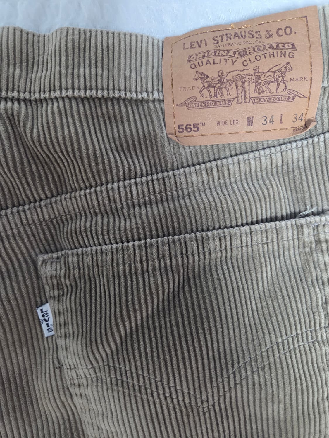 90s levis 565 wide leg corduroy 상품이미지3