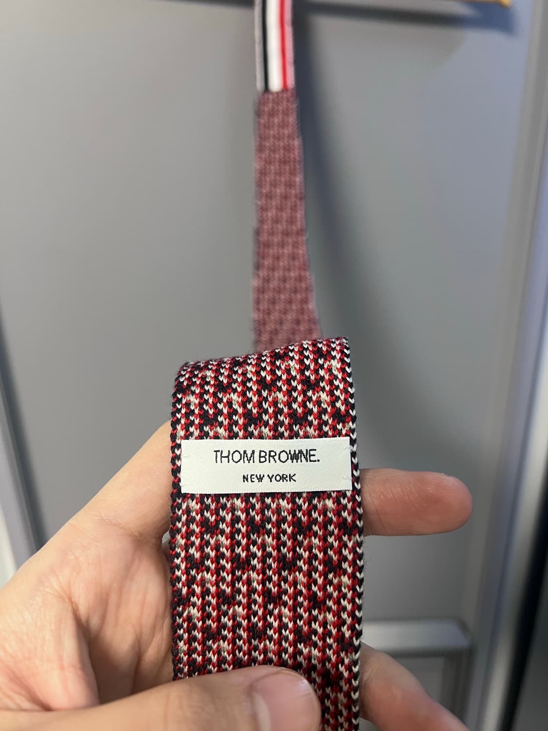 톰브라운 24SS 초크 스트라이프 삼선 니트넥타이  상품이미지5