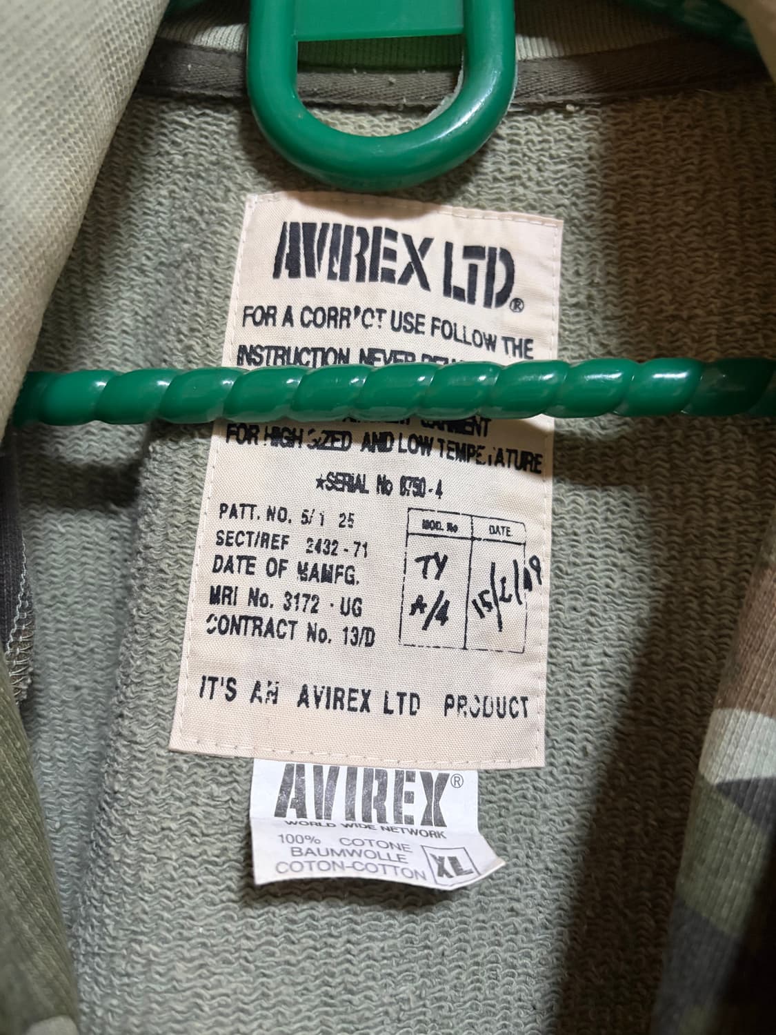 아비렉스 밀리터리 집업 상품이미지5