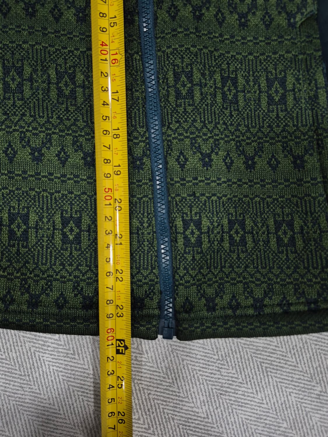 노티카 초록색 패턴 플리스후리스 재킷 여성 90사이즈(상태 최상급) 상품이미지9