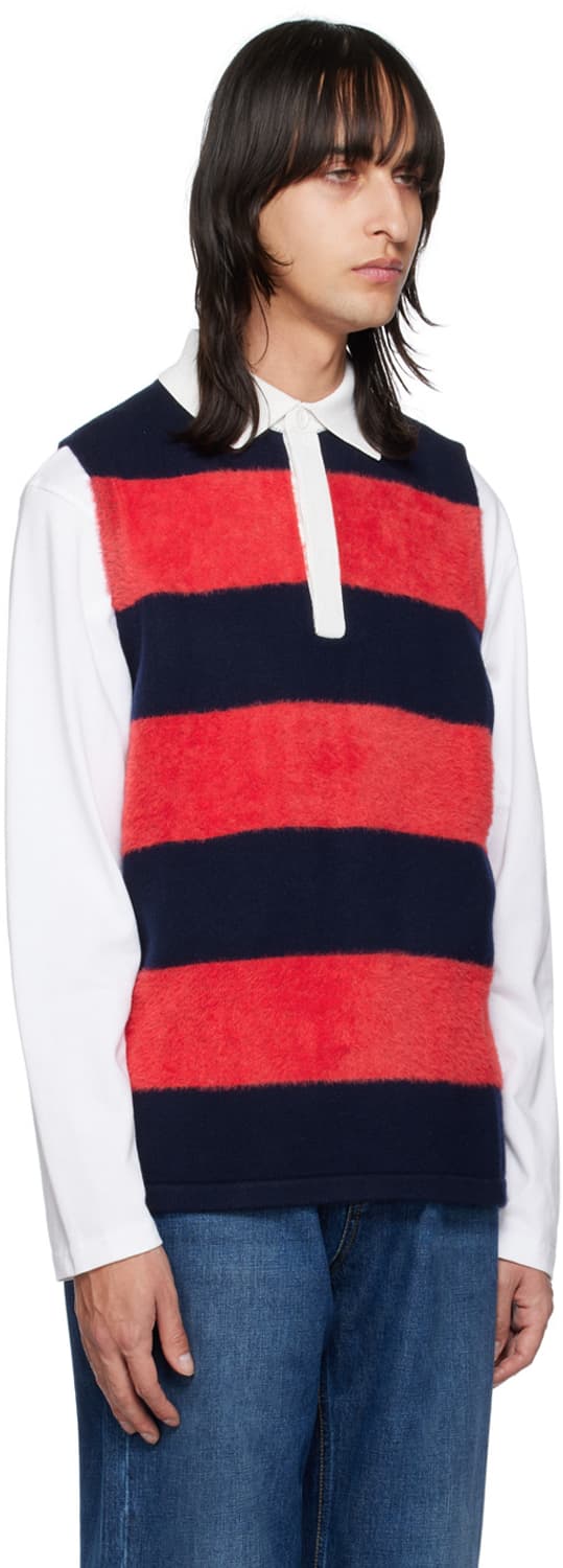 Eytys 레드&네이비 팩스 폴로 셔츠 M 상품이미지4