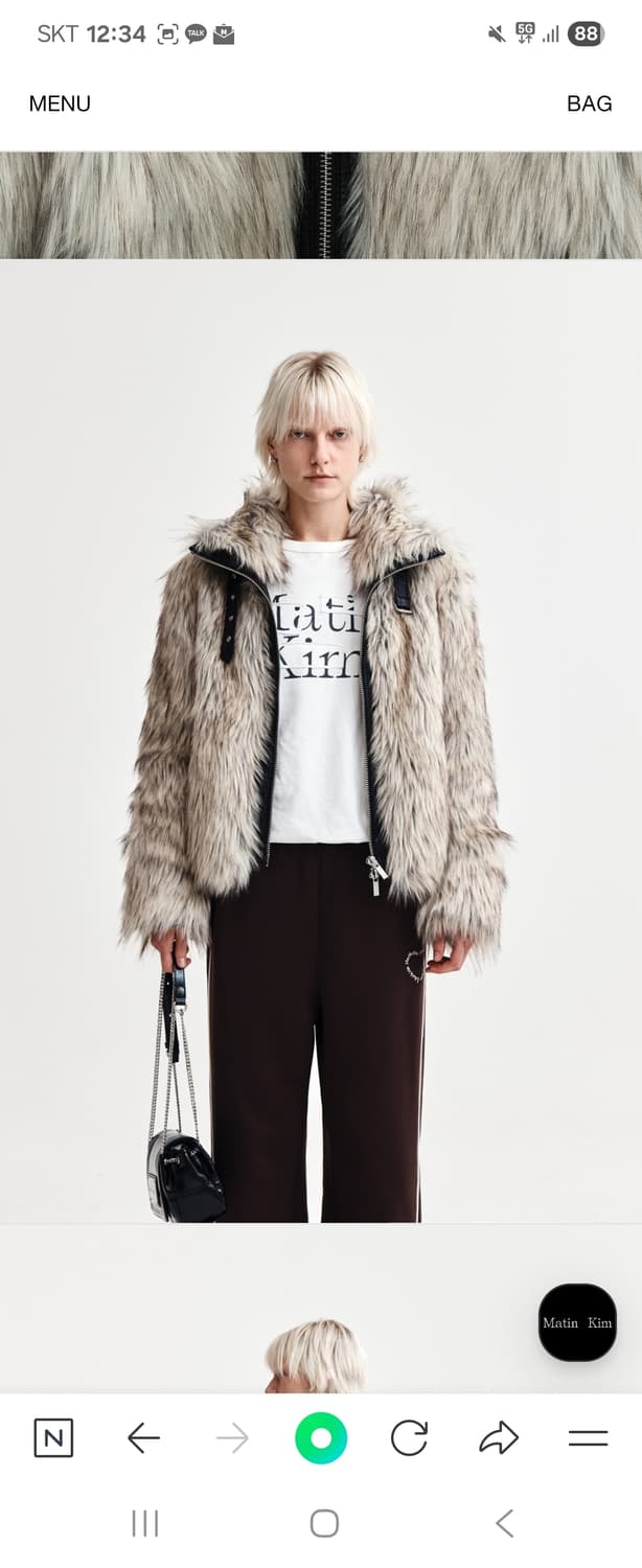 마뗑킴 퍼자켓 아이보리 m 상품이미지2