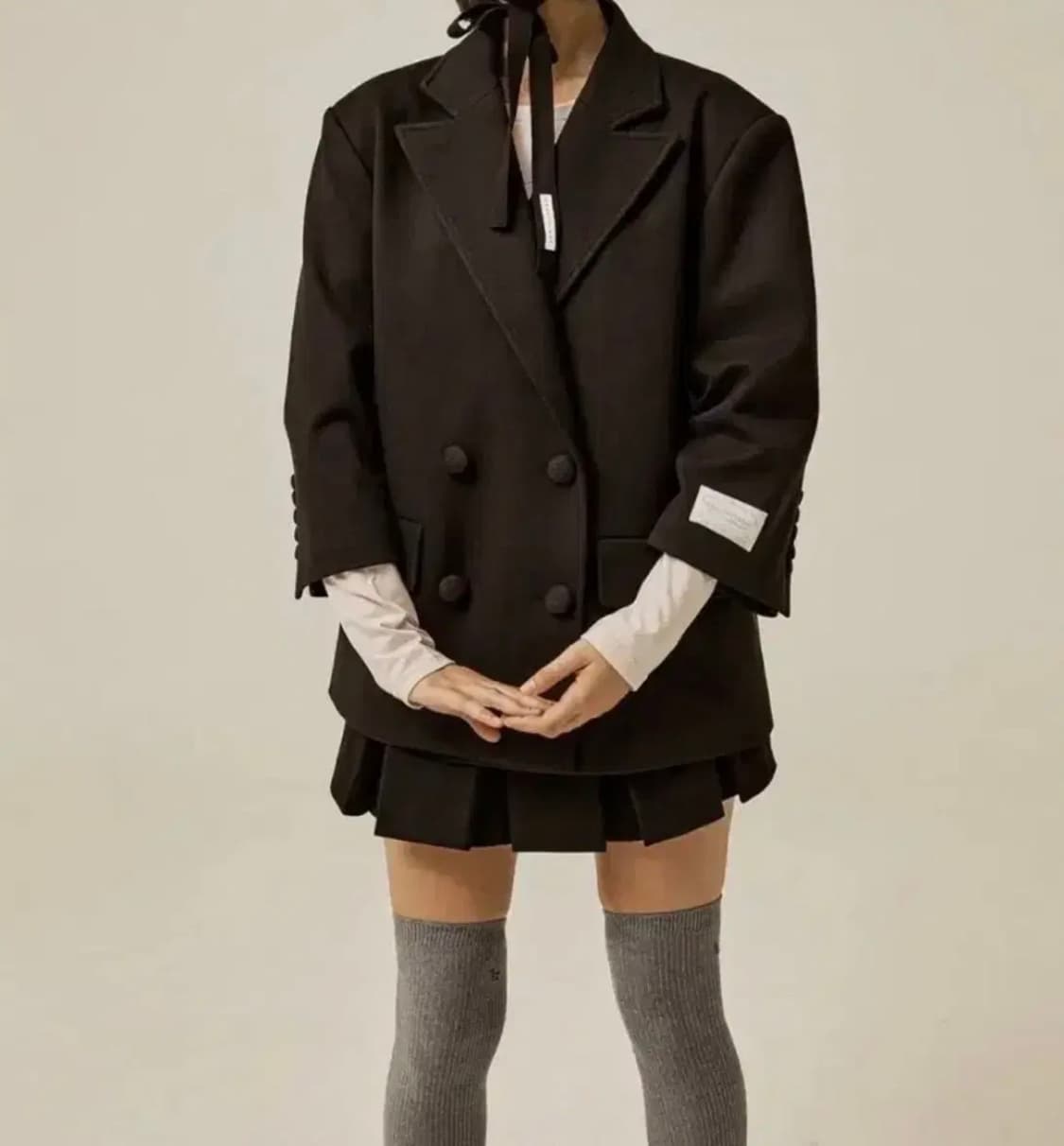 쓰리타임즈 블랙 헤이즐자켓 m 상품이미지1