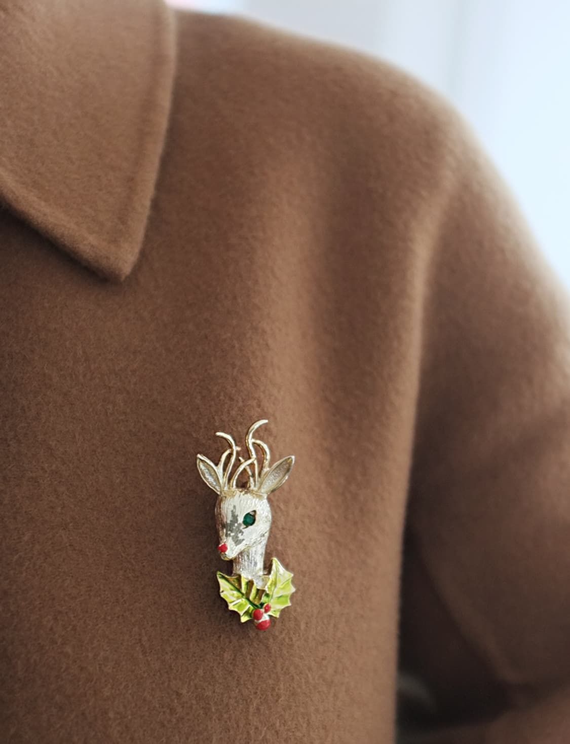 1970s 크리스마스 루돌프 빈티지브로치 빈티지악세사리 상품이미지2