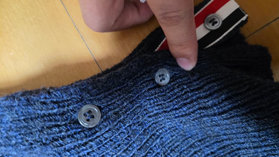 [새상품급,5]톰브라운 셰틀랜드 니트 네이비 상품이미지6