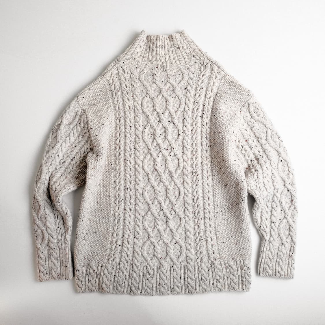 오라리 울 알파카 케이블 터틀넥스웨터 4사이즈 Auralee 상품이미지9