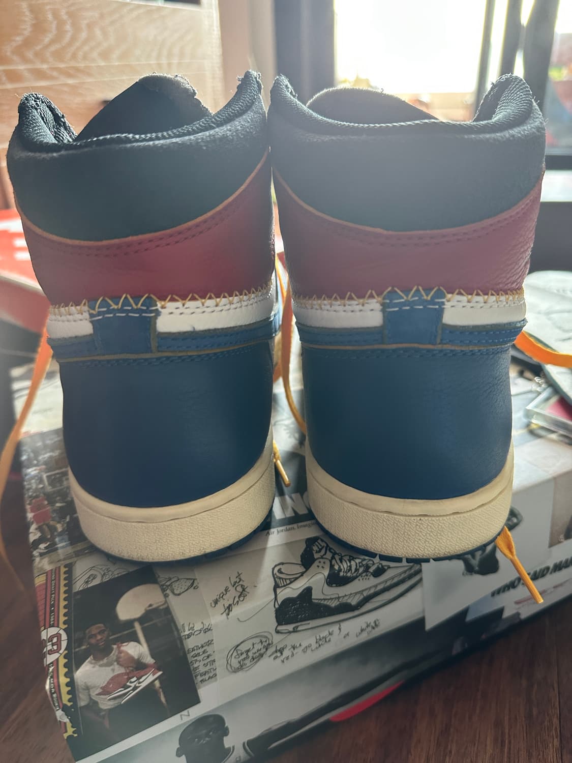 (280size) 나이키 에어 조던 1 레트로 하이 유니온 블루토 상품이미지4