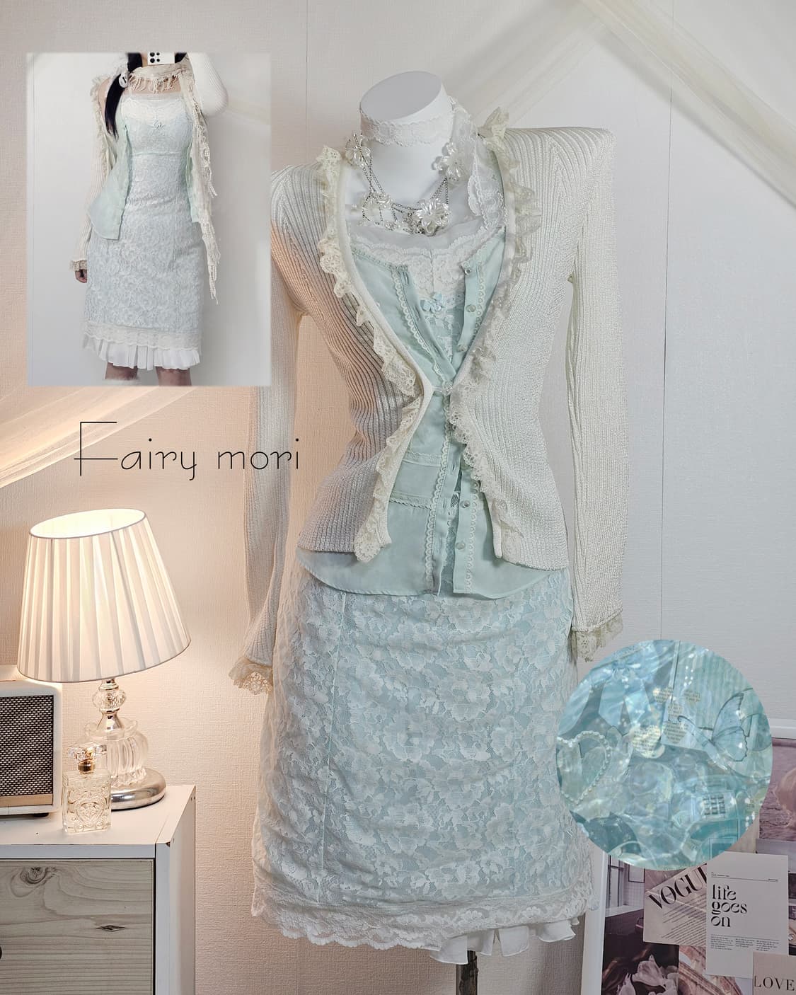 Blue fairy mori look style set 상품이미지1