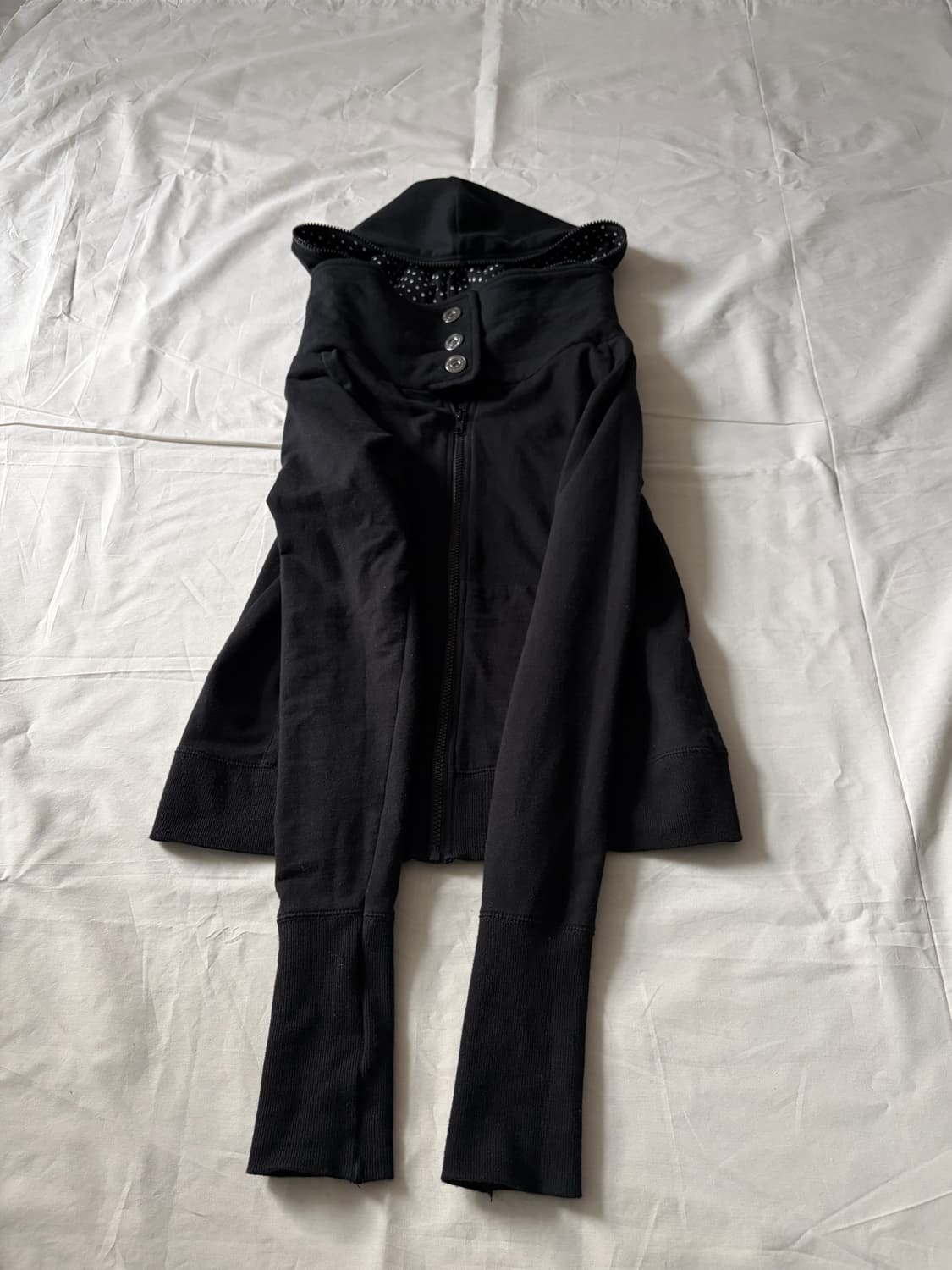 black high neck hoodie 상품이미지2