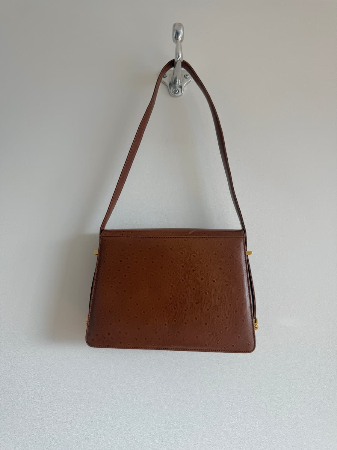 Pre owned 빈티지 레더 숄더백 상품이미지6