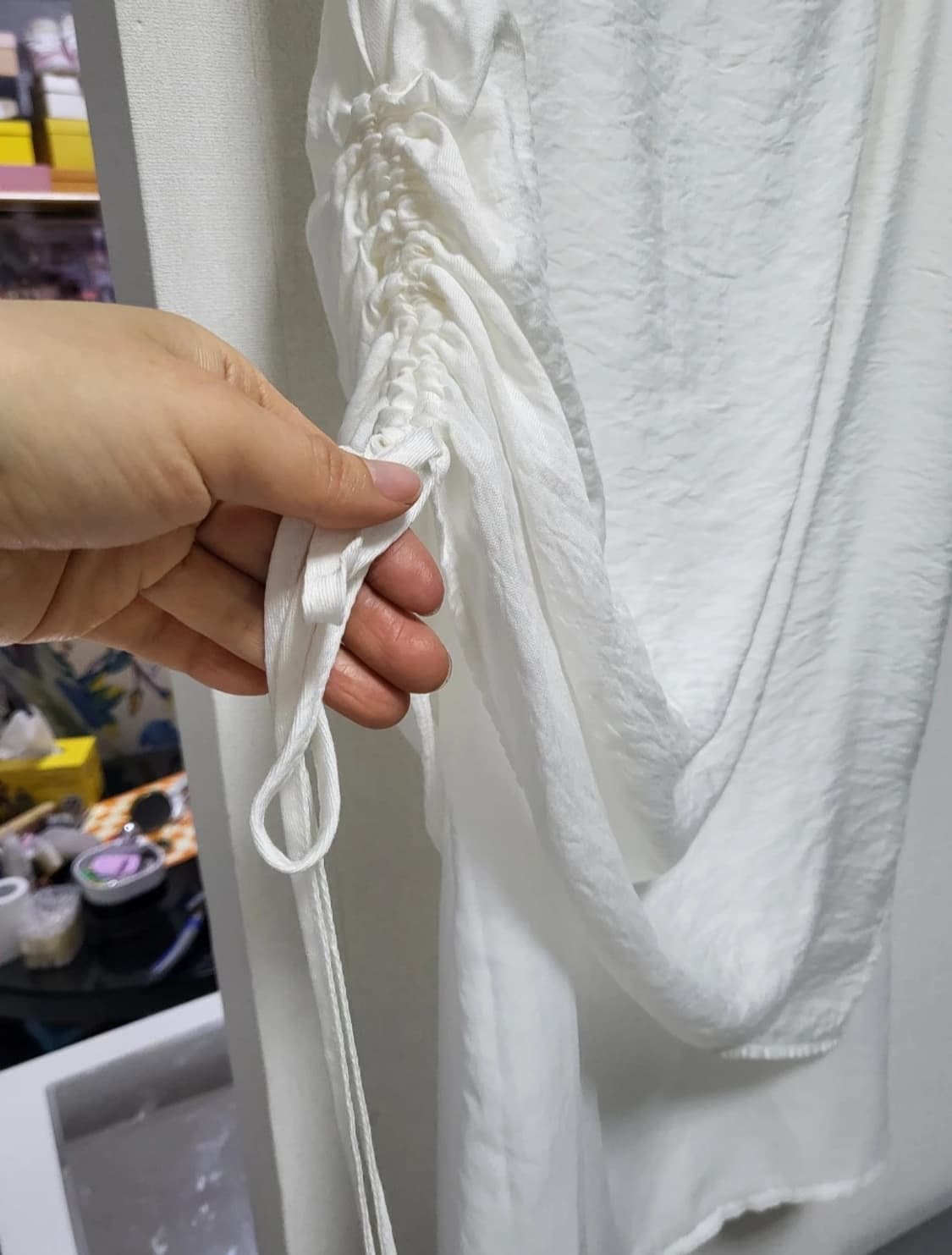 새제품세일!!화이트 셔링 스커트 F 상품이미지2