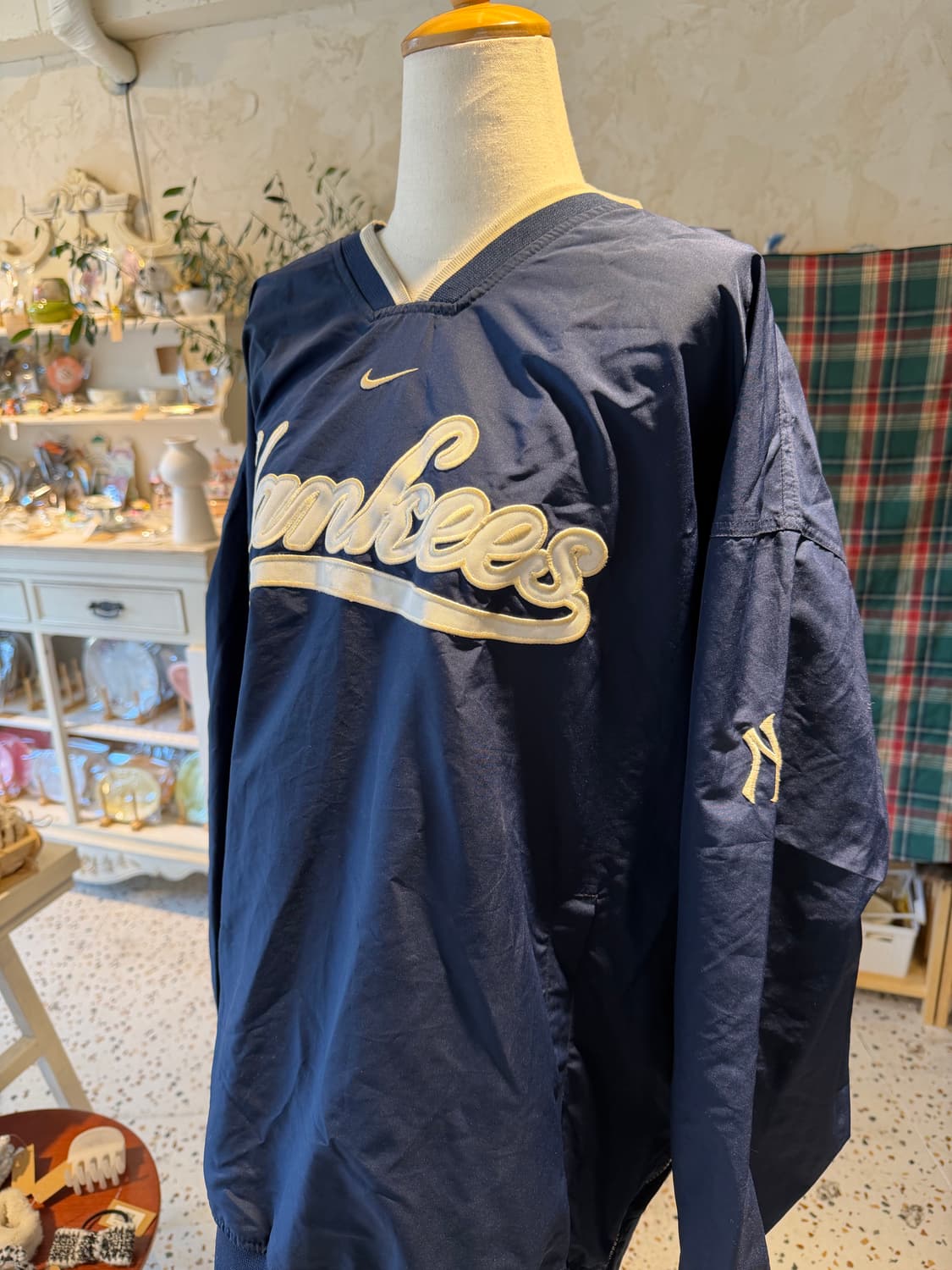 90‘s-00's 나이키 양키스 웜업 바람막이 자켓 윈드브레이커 XXL 상품이미지5