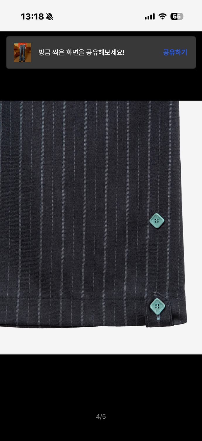 헤레틱 BUTTON STRIPE BENDING PANTS / charco 상품이미지3