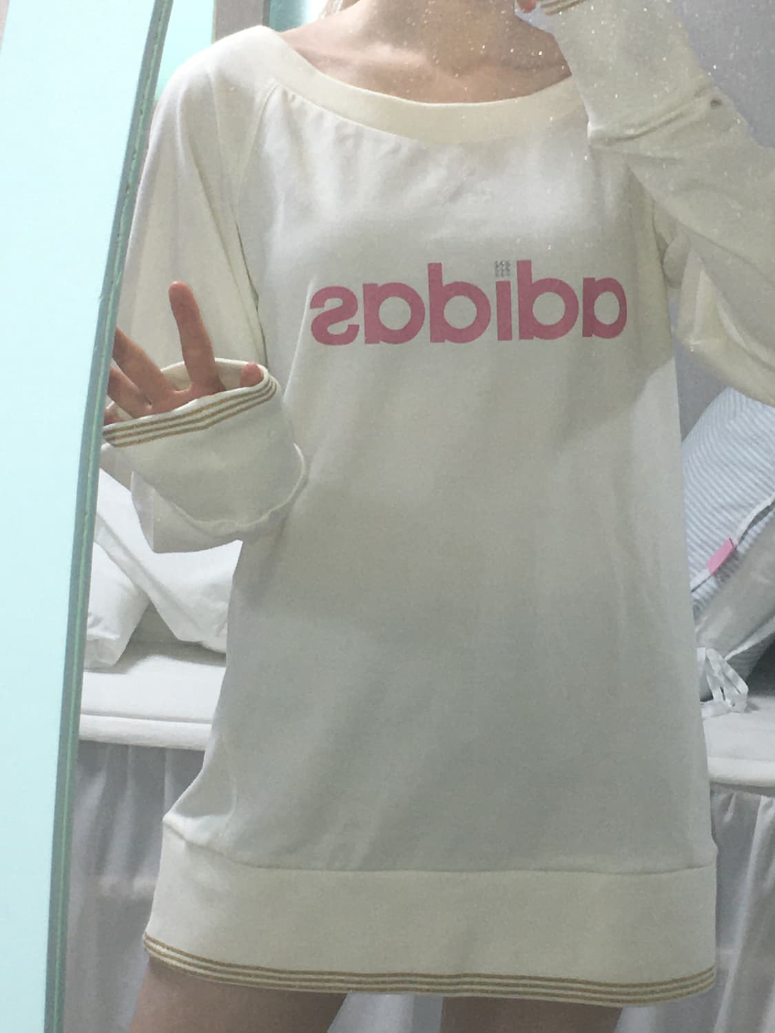 아디다스 핑크글리터 롱슬리브(새상품)🎀🪞 상품이미지5