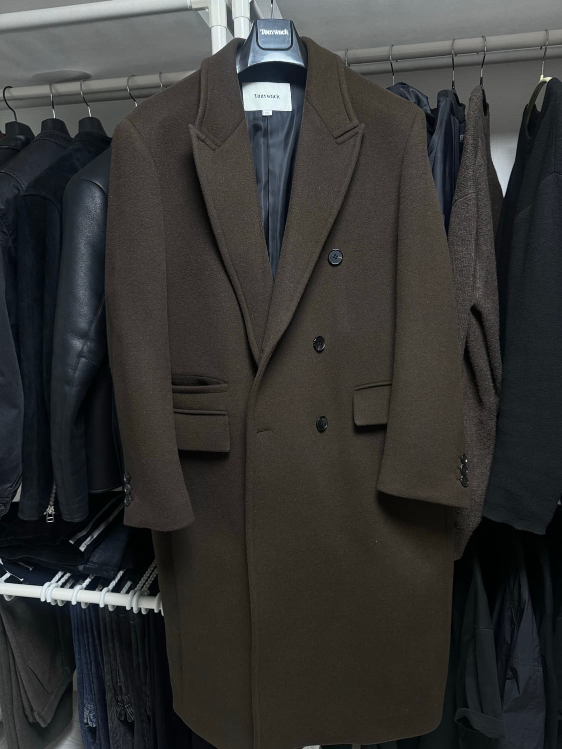토니웩 브라운 더블 코트 상품이미지2