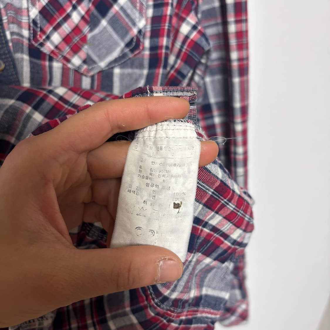 OPT 1993 체크 남방 데님 배색 셔츠 상품이미지5