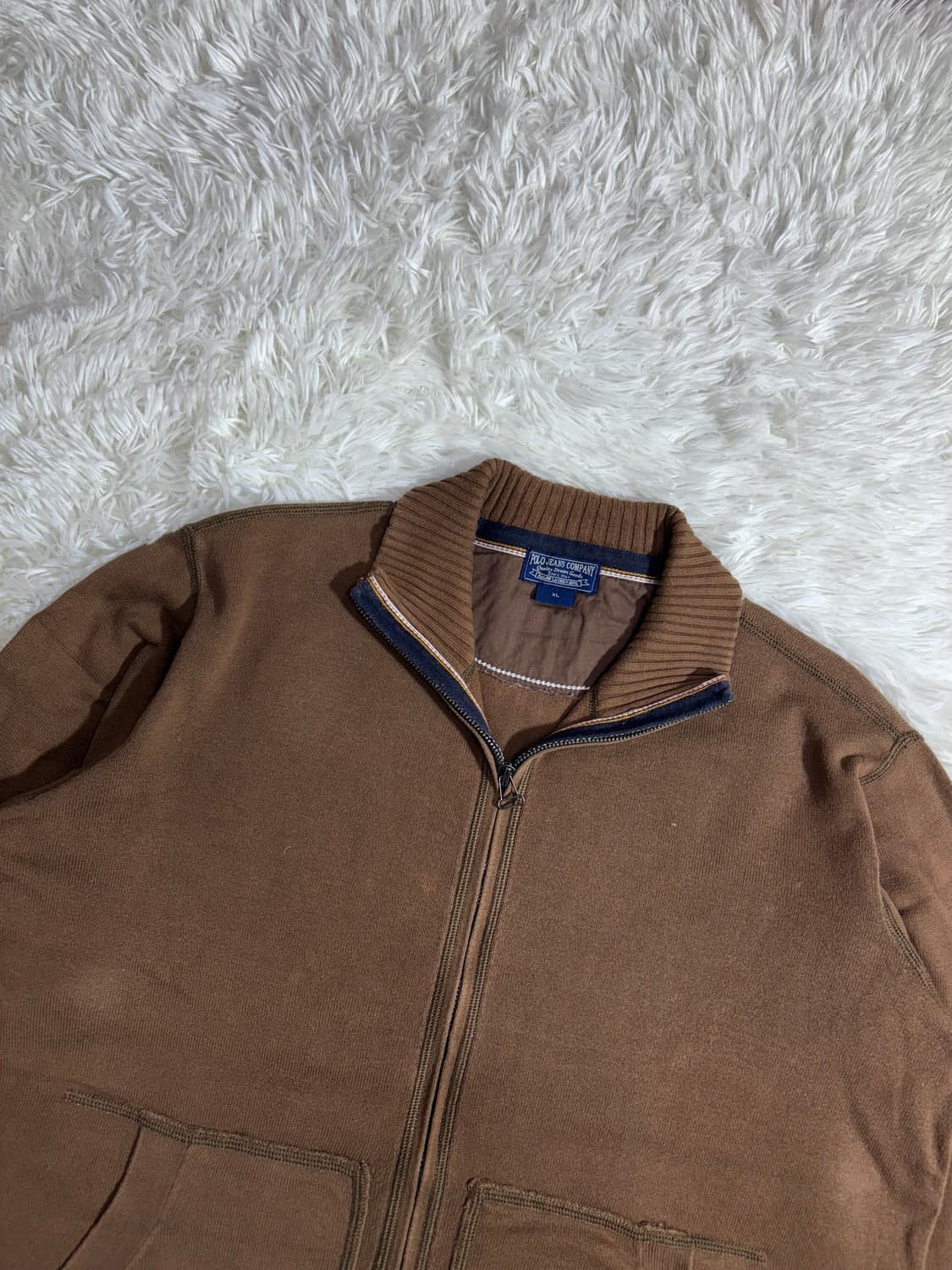 폴로 진스 컴퍼니 브라운 니트집업  상품이미지3