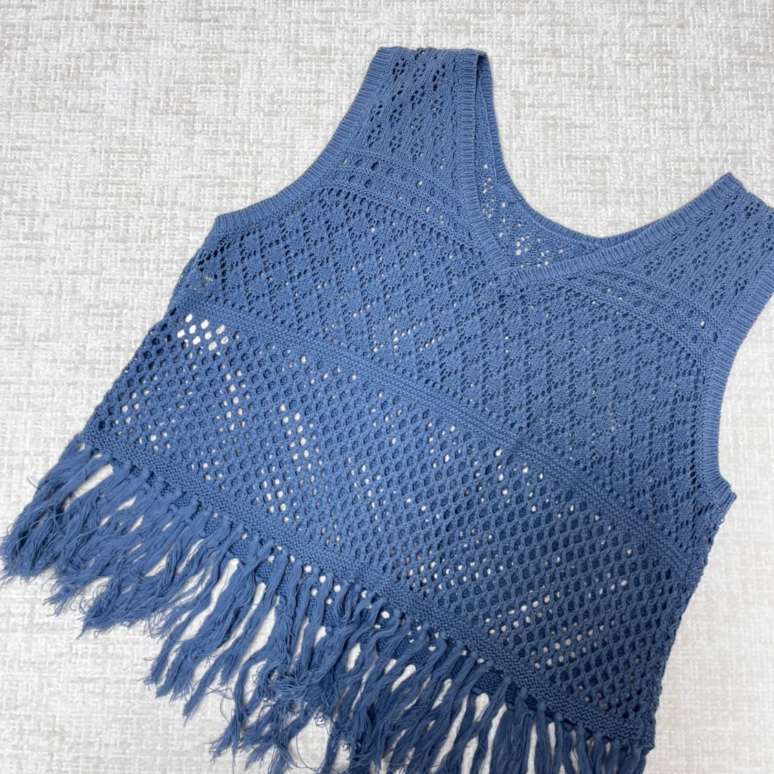 빈티지 프린지 니트 베스트 상품이미지2