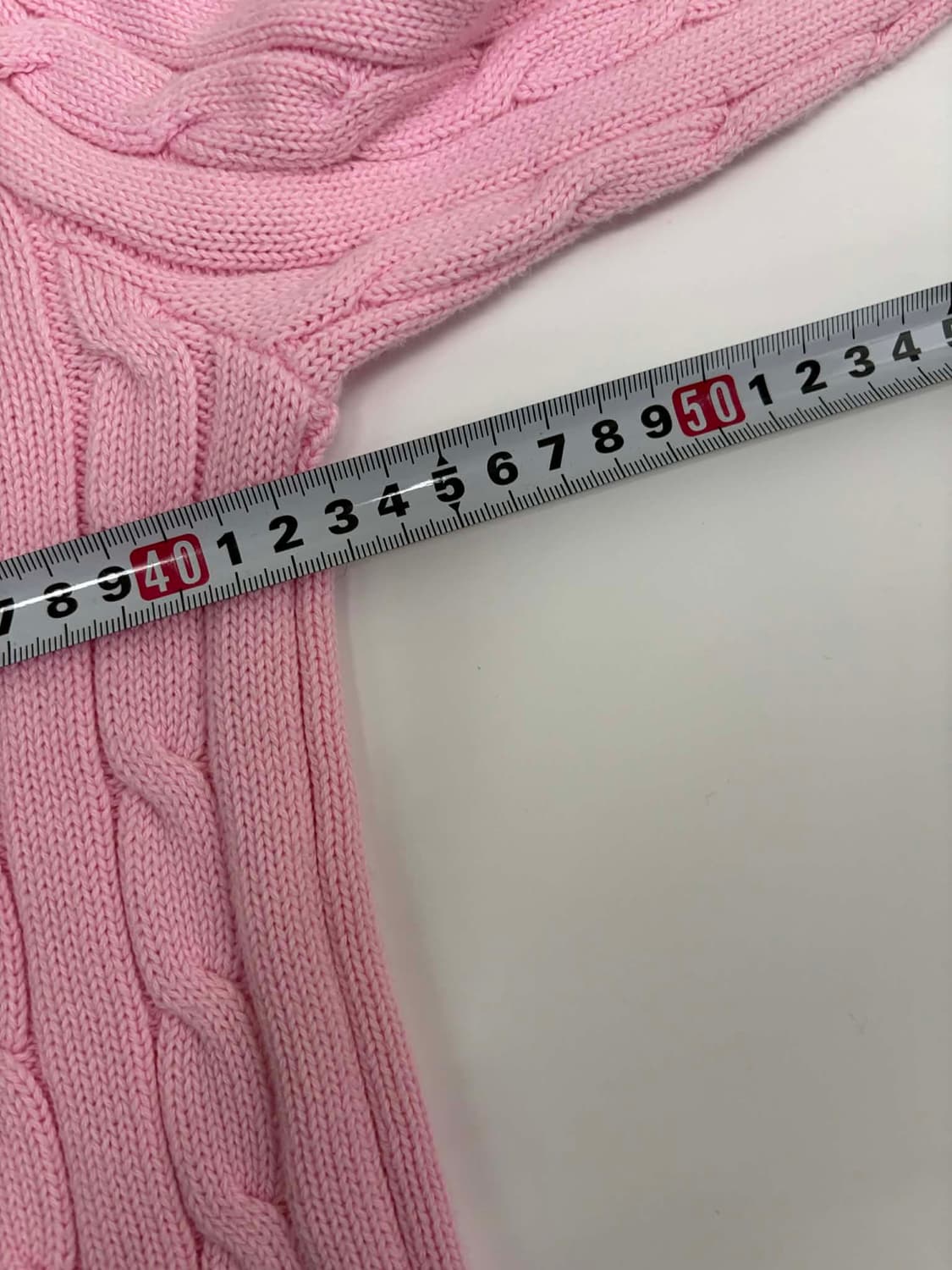 폴로 랄프로렌 신형 큐알택 베이비핑크 케이블 걸즈 크루넥 니트(M) 상품이미지7