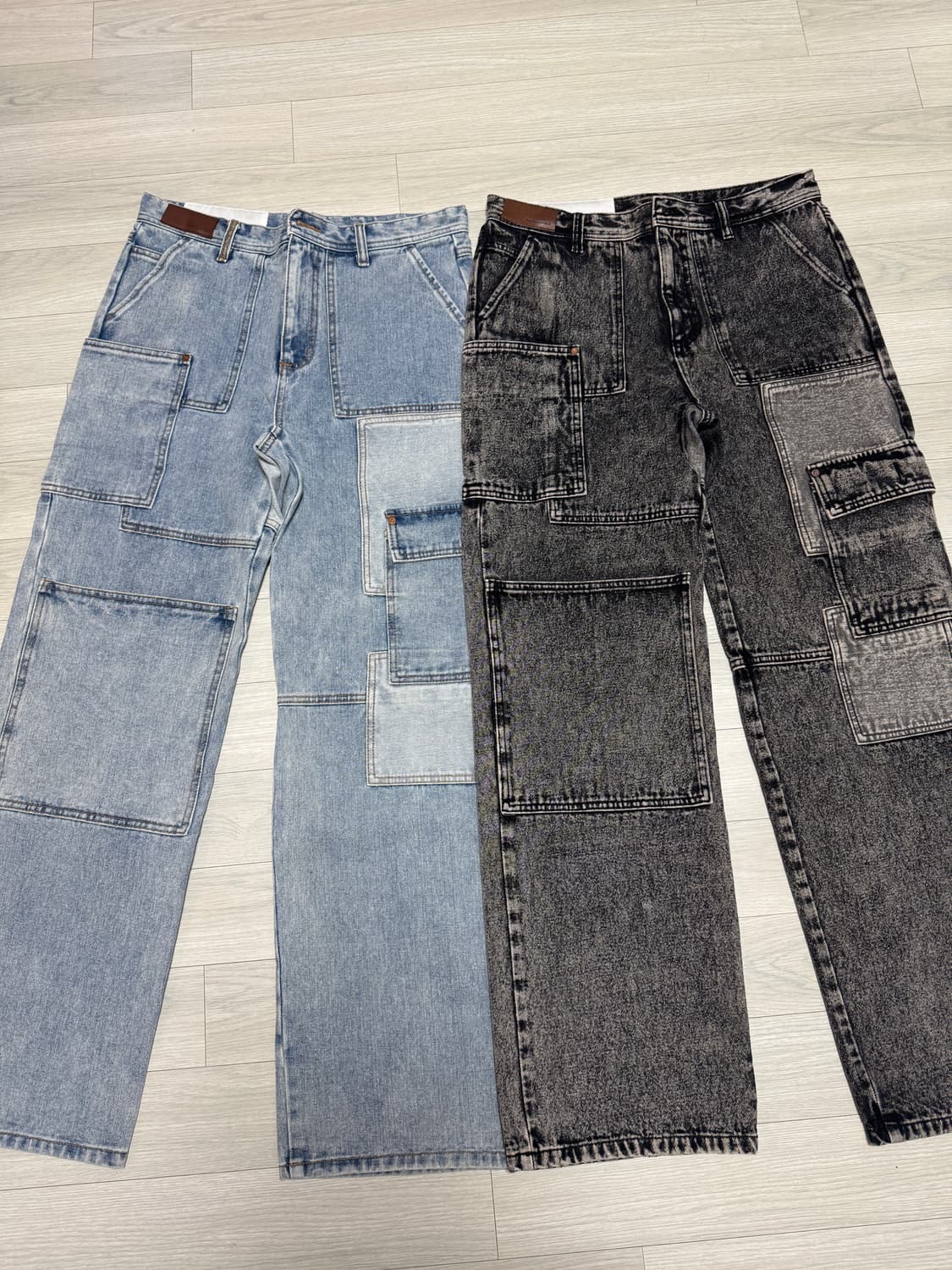 앤더슨벨 패치워크 와이드 데님 M 상품이미지1