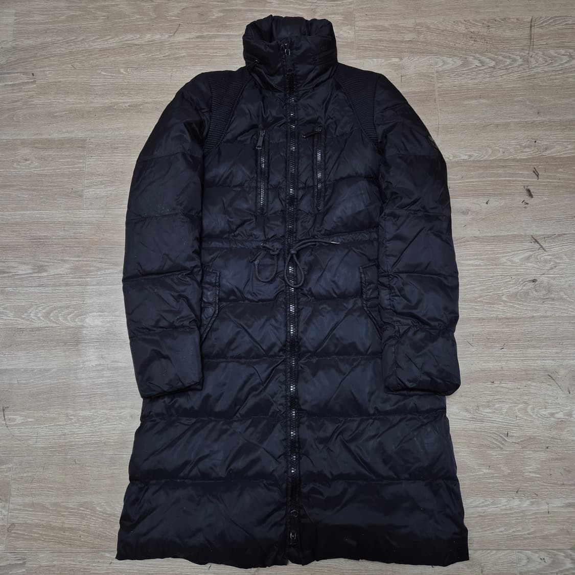 디젤 여성 레더패치 덕다운 롱패딩 점퍼 S(90) 상품이미지1