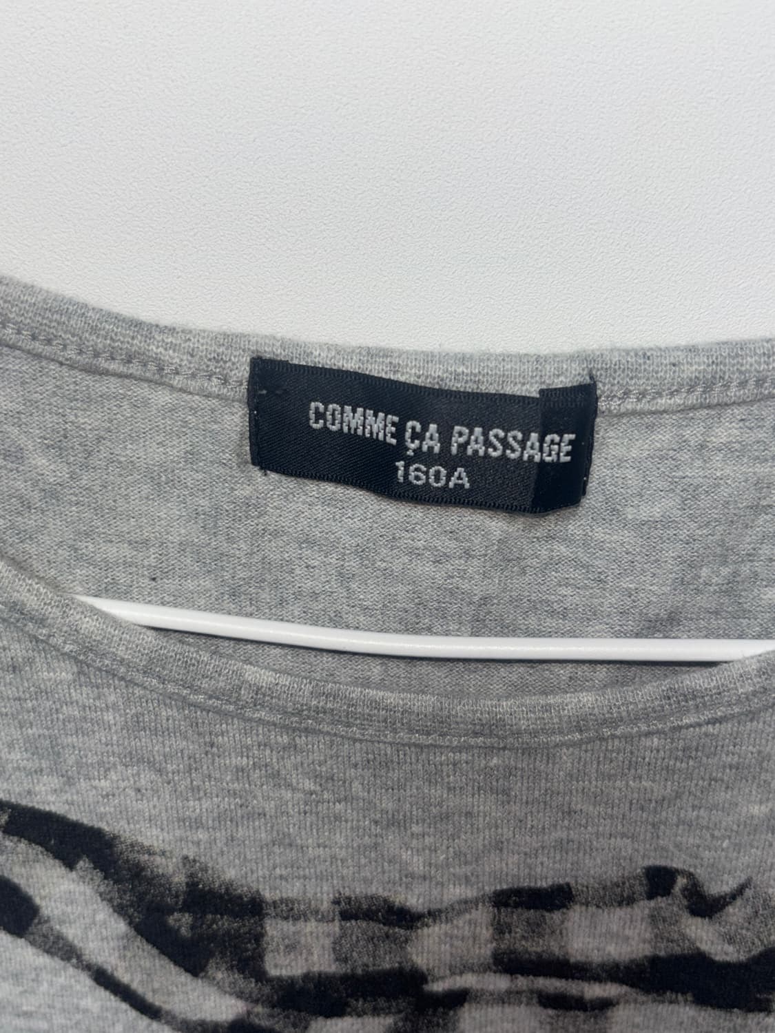 [COMME ÇA PASSAGE] 레이스 스카프 프린팅 반팔 티셔츠 상품이미지2