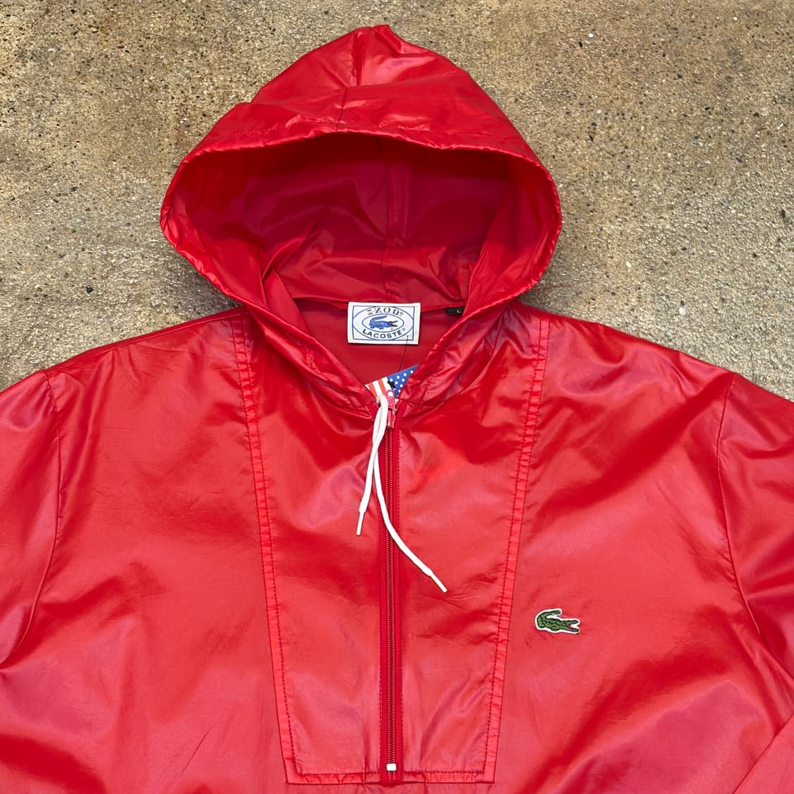새상품급 80s USA 미국 빈티지 라코스테 아노락 바람막이 상품이미지3