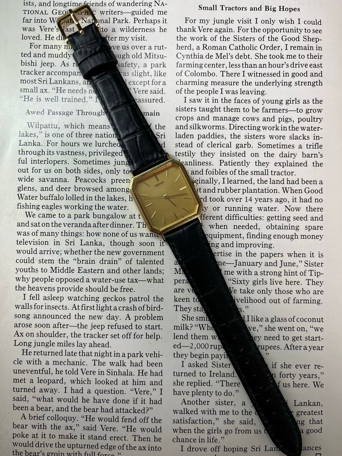 SEIKO 골드 탱크형 드레스 쿼츠 상품이미지3