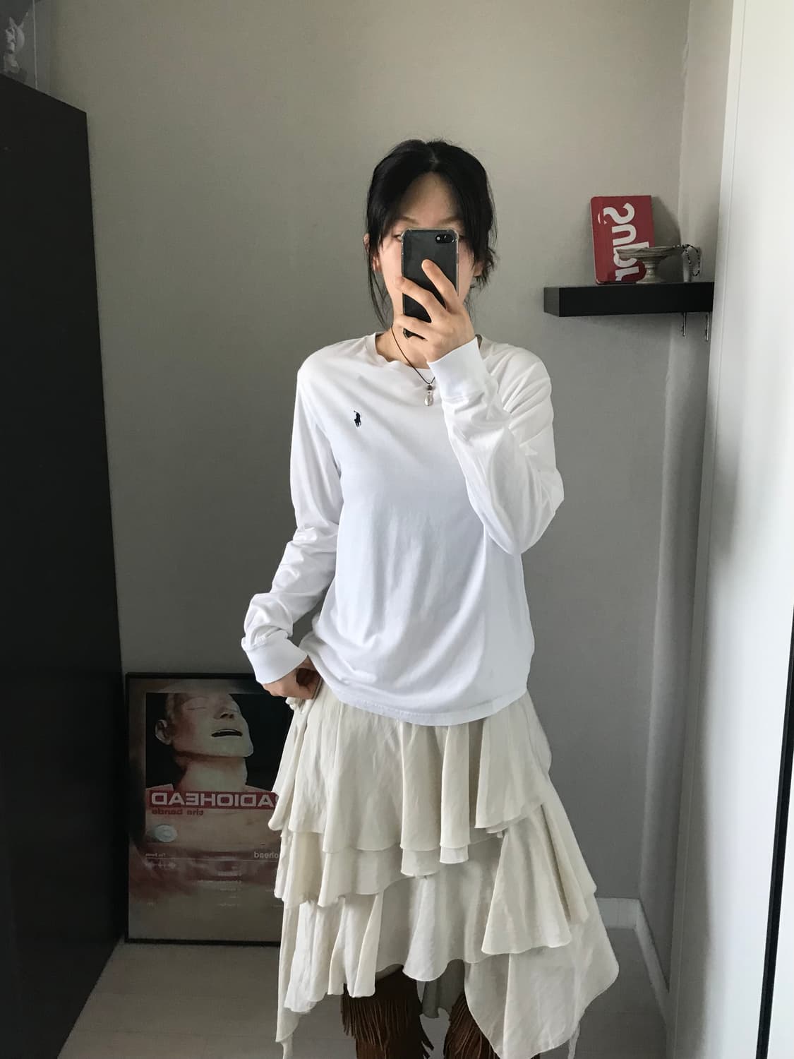 폴로 랄프로렌 포니로고 화이트 롱슬리브티 상품이미지1