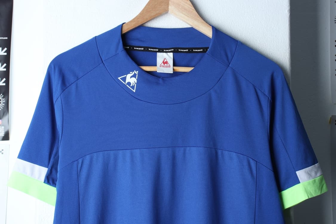 (L-XL) 르꼬끄 반팔 티셔츠 레터링 기능성 블루 올드스쿨-7B83 상품이미지3
