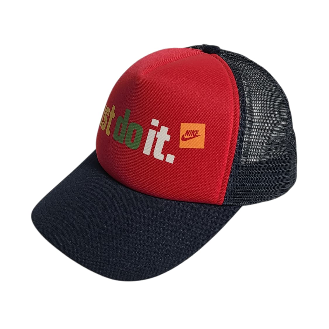 Nike) 00's 나이키 just do it 멀티 컬러 로고 트러커 캡 상품이미지2