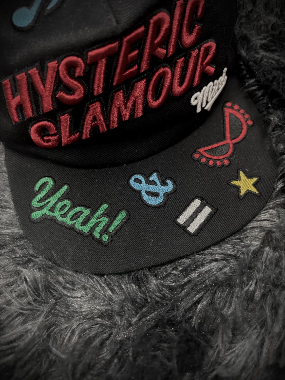 Hysteric Glamour mini 아메리칸 코믹스 레터링 블랙 캡  상품이미지2