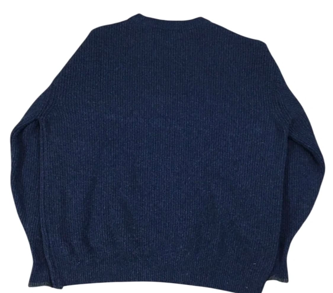 프리즘웍스 패치 니트 네이비 상품이미지2