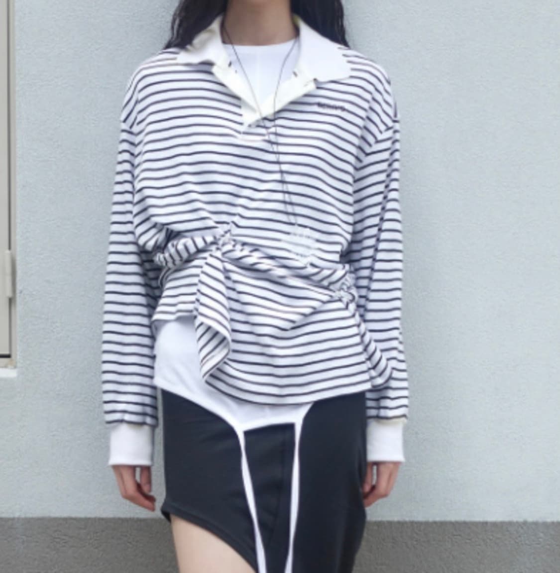 세릭 스트라이프 버튼 핀치탑 피케티 상품이미지1