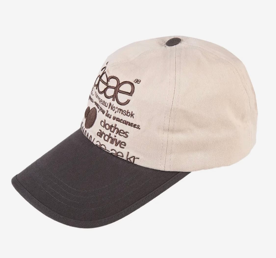 aeae 모자 WEB LOGO 5PANNEL CAP 차콜 모카 상품이미지2