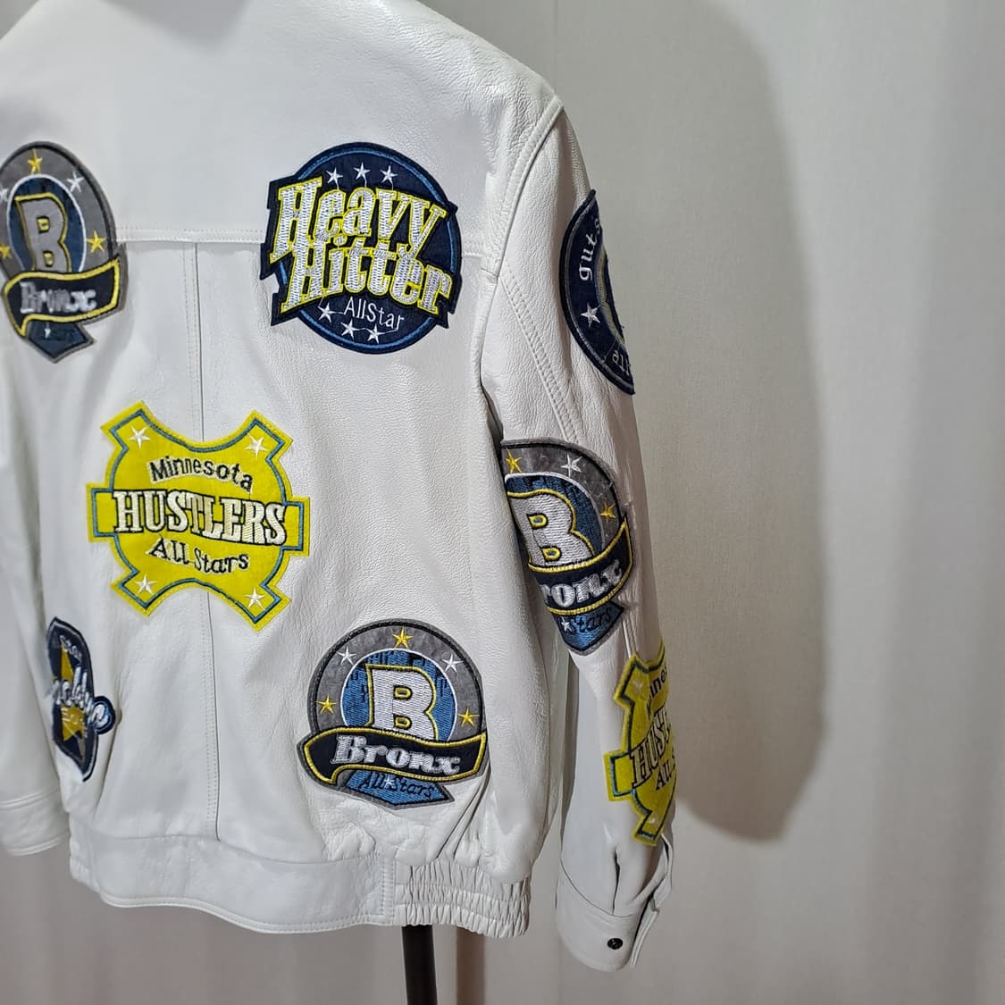 (택포) 양가죽 패치 블루종 범버 S B386 상품이미지5