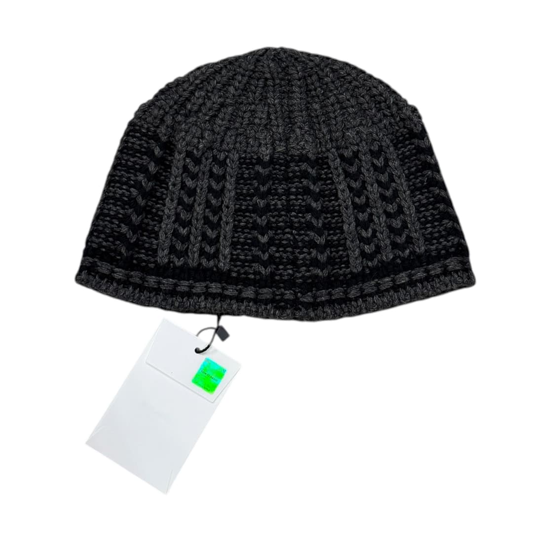 로우클래식 자카드 니트 비니 모자 차콜 상품이미지2